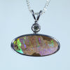 Silver Opal Pendant - Opal Birthstone for October - Australian Opal Shop - Qld