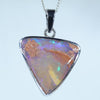 Natural Australian Queensland Pipe Opal Silver Pendant