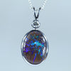 Silver Opal Pendant - Opal Birthstone for October - Australian Opal Shop - Qld