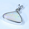Sterling Silver - Solid Queensland Boulder Opal - Natural Diamond
