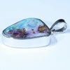 Australian Boulder Opal Silver Pendant with Silver Chain (16.5mm x 14mm) Code - Y350