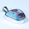 Australian Boulder Opal Silver Pendant with Silver Chain (16.5mm x 14mm) Code - Y350