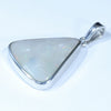 Coober Pedy Solid Dark Opal Silver Pendant with Silver Chain (21mm x 19mm) Code - Y347