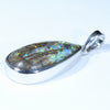 Australian Boulder Opal Silver Pendant with Silver Chain (24mm x 13mm) Code - Y323