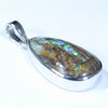 Australian Boulder Opal Silver Pendant with Silver Chain (24mm x 13mm) Code - Y323