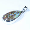 Australian Boulder Opal Silver Pendant with Silver Chain (24mm x 13mm) Code - Y323