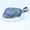 Australian Boulder Opal Silver Pendant with Silver Chain (19mm x 16.5mm) Code - Y358