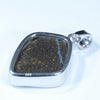 Australian Boulder Opal Silver Pendant with Silver Chain (19mm x 16.5mm) Code - Y358