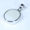 Sterling Silver - Solid Coober Pedy White Opal