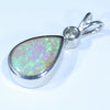 Australian Pipe Opal and Diamond Silver Pendant with Silver Chain (12mm x 9mm) Code - Y360