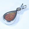 Australian Pipe Opal and Diamond Silver Pendant with Silver Chain (12mm x 9mm) Code - Y360