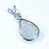Australian Pipe Opal and Diamond Silver Pendant with Silver Chain (12mm x 9mm) Code - Y360