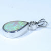 Australian Pipe Opal and Diamond Silver Pendant with Silver Chain (12mm x 9mm) Code - Y360