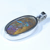 Australian Boulder Opal Silver Pendant with Silver Chain (20mm x 12mm) Code - Y365