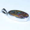Australian Boulder Opal Silver Pendant with Silver Chain (20mm x 12mm) Code - Y365