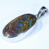 Australian Boulder Opal Silver Pendant with Silver Chain (20mm x 12mm) Code - Y365