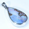 Australian Boulder Opal Silver Pendant with Silver Chain (25mm x 15mm) Code - Y359