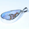 Australian Boulder Opal Silver Pendant with Silver Chain (25mm x 15mm) Code - Y359