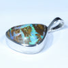 Australian Boulder Opal Silver Pendant with Silver Chain (17mm x 16mm) Code - Y362