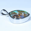 Australian Boulder Opal Silver Pendant with Silver Chain (17mm x 16mm) Code - Y362