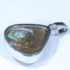 Australian Boulder Opal Silver Pendant with Silver Chain (17mm x 16mm) Code - Y362