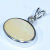 Sterling Silver - Solid Coober Pedy Crystal Opal - Natural Diamond