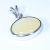 Coober Pedy Solid Crystal Opal and Diamond Silver Pendant with Silver Chain (10mm x 14mm) Code - Y363