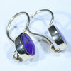 Natural Australian Boulder Opal Gold Earrings (8 x 7mm) Code W67