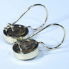 Natural Australian Boulder Matrix Opal Gold Earrings (11mm x 11mm) Code W55