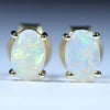 Crystal Opal Gold Studs - Australian Opal Shop - 186 Brisbane Rd - Gold Coast