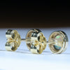 Coober Pedy Crystal Opal Gold Earrings (6 x 5.5mm) Code W80