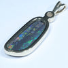 Lightning Ridge Solid Black Opal and Diamond Gold Pendant (18mm x 7.5mm ) Code - Z62