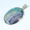 Lightning Ridge Solid Black Opal and Diamond Gold Pendant (29mm x 22mm ) Code - Z96