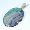 10k Gold - Solid Lightning Ridge Black Opal - Natural Diamonds