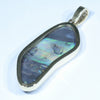 Lightning Ridge Solid Black and Crystal Opal with Diamonds Gold Pendant (30.5mm x 12mm) Code - Z97