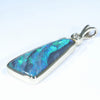 Lightning Ridge Solid Black Opal and Diamond Gold Pendant (21mm x 10.5mm ) Code - Z86