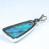Lightning Ridge Solid Black Opal and Diamond Gold Pendant (21mm x 10.5mm ) Code - Z86