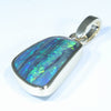 Double sided Lightning Ridge Solid Black Opal Gold Pendant (18mm x 11mm ) Code - Z88