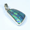 Double sided Lightning Ridge Solid Black Opal Gold Pendant (18mm x 11mm ) Code - Z88