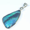 Lightning Ridge Solid Black Opal and Diamond Gold Pendant (21mm x 12mm ) Code - Z90