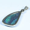 Lightning Ridge Solid Black Opal and Diamond Gold Pendant (21mm x 12mm ) Code - Z90