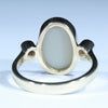 Coober Pedy Solid Opal and Diamond Gold Ring - Size 7 US Code - T76