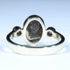 Natural Solid Australian Boulder Opal and Diamond Gold Ring - Size 5.75  US Code - T74