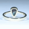 Natural Solid Australian Boulder Opal Gold Ring - Size 6.75  US Code - T95