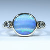 Natural Australian Queensland Boulder Opal Gold and Diamond Pendant