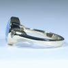 Natural Solid Australian Boulder Opal and Diamond Gold Ring - Size 7.5  US Code - T96