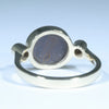 Natural Solid Australian Boulder Opal and Diamond Gold Ring - Size 7.5  US Code - T96