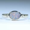 Natural Australian Lightning Ridge Opal Gold and Diamond Ring
