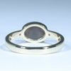 Lightning Ridge Solid Opal and Diamond Gold Ring - Size 7.25 US Code - T68