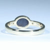 Lightning Ridge Black Opal and Diamond Gold Ring - Size 6.75 US Code -T69